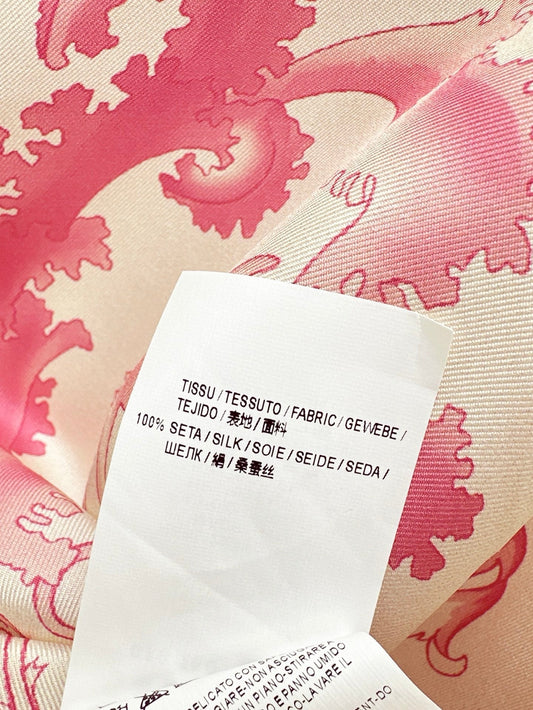 Versa* 25ss printed silk crop shirt