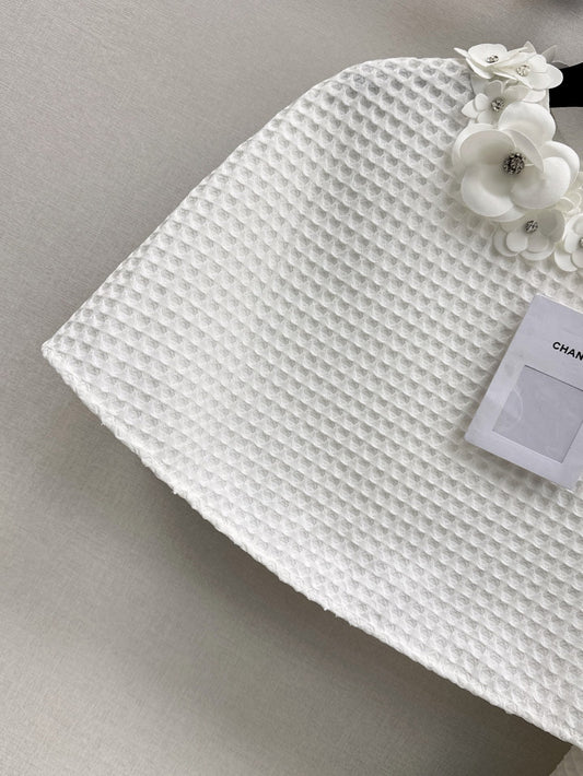 C*nel 25ss waffle tweed cape and skirt set