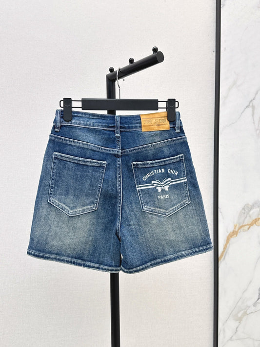 D*r 25ss bee embroidered denim shorts