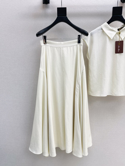 Lor*P 25ss sleeveless top and pleated skirt set