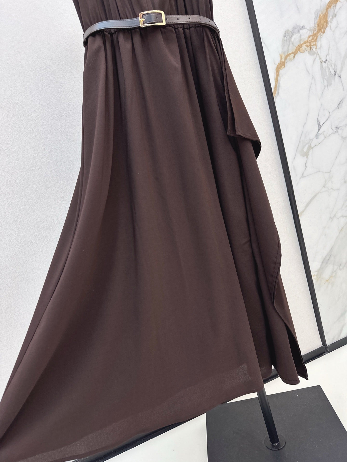 MaxM* 25ss long belted dress