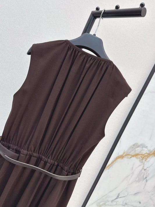 MaxM* 25ss long belted dress