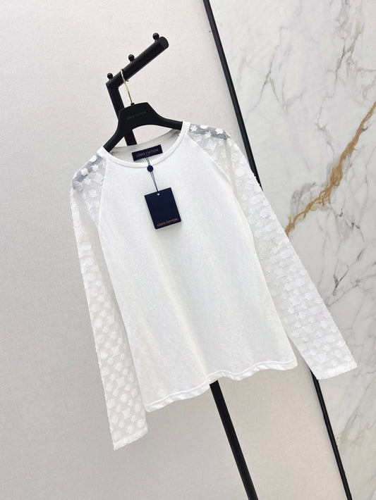 Loui* 25ss monogram jacquard long-sleeve t-shirt