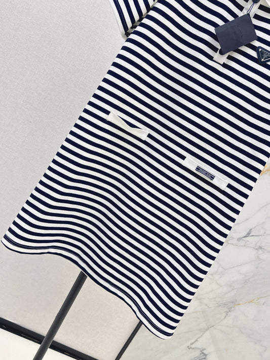 Pra* 25ss striped polo dress