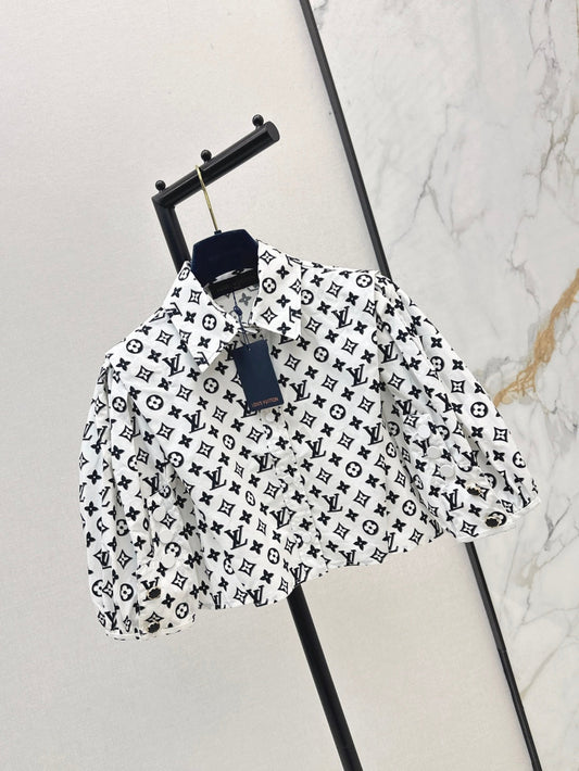 Loui* 25ss monogram cropped shirt