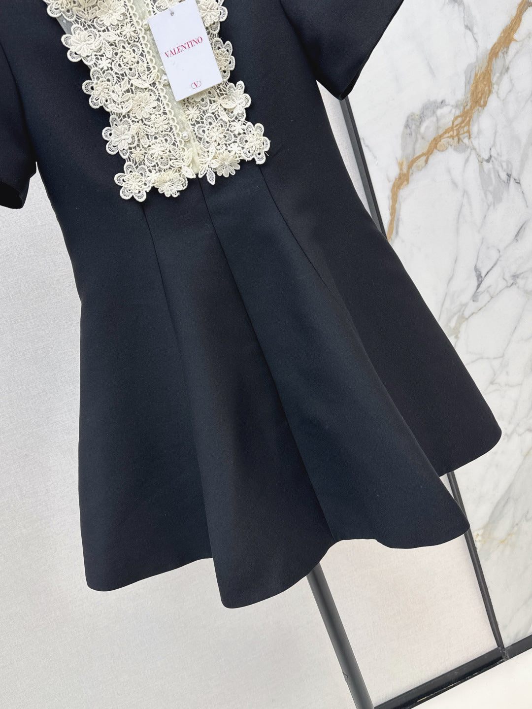 Valen* 25ss lace collar flared dress