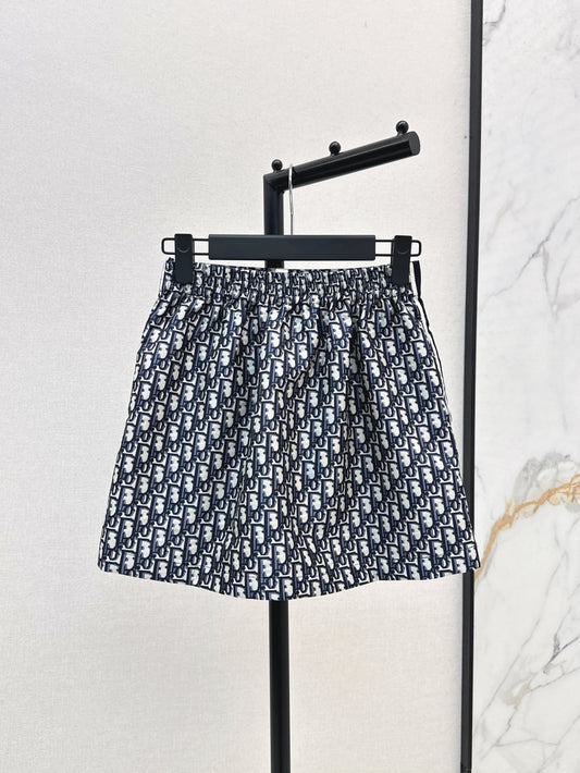 D*r 25ss oblique jacquard miniskirt