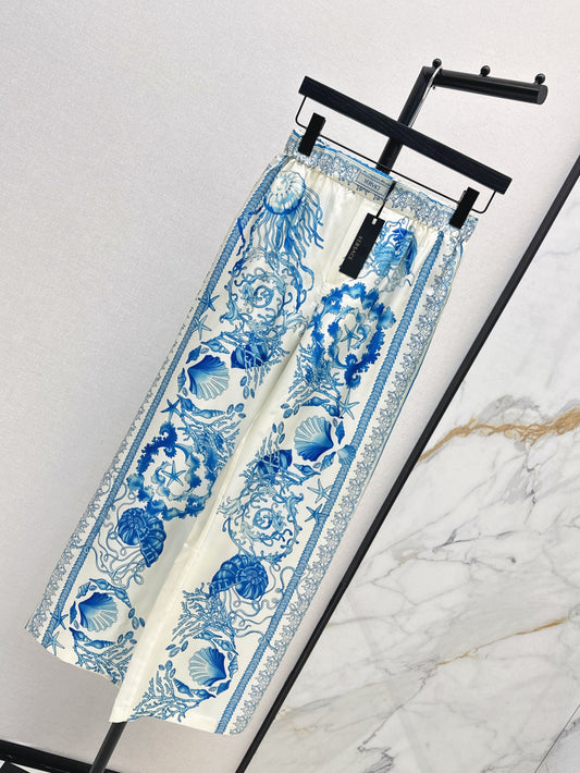 Versa* barocco silk pants