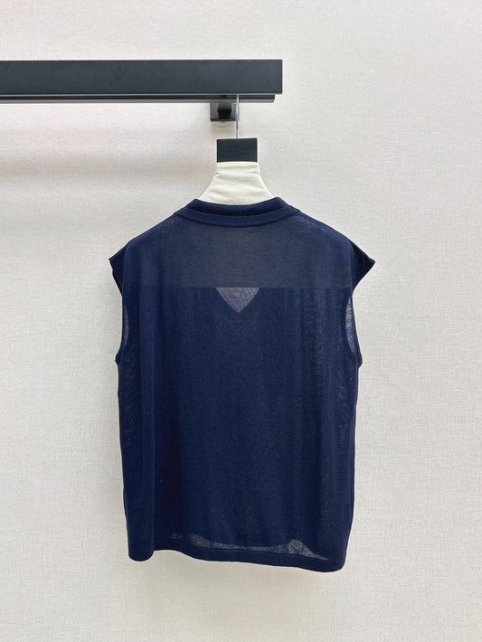 D*r 25ss scraf accent sleeveless sweater