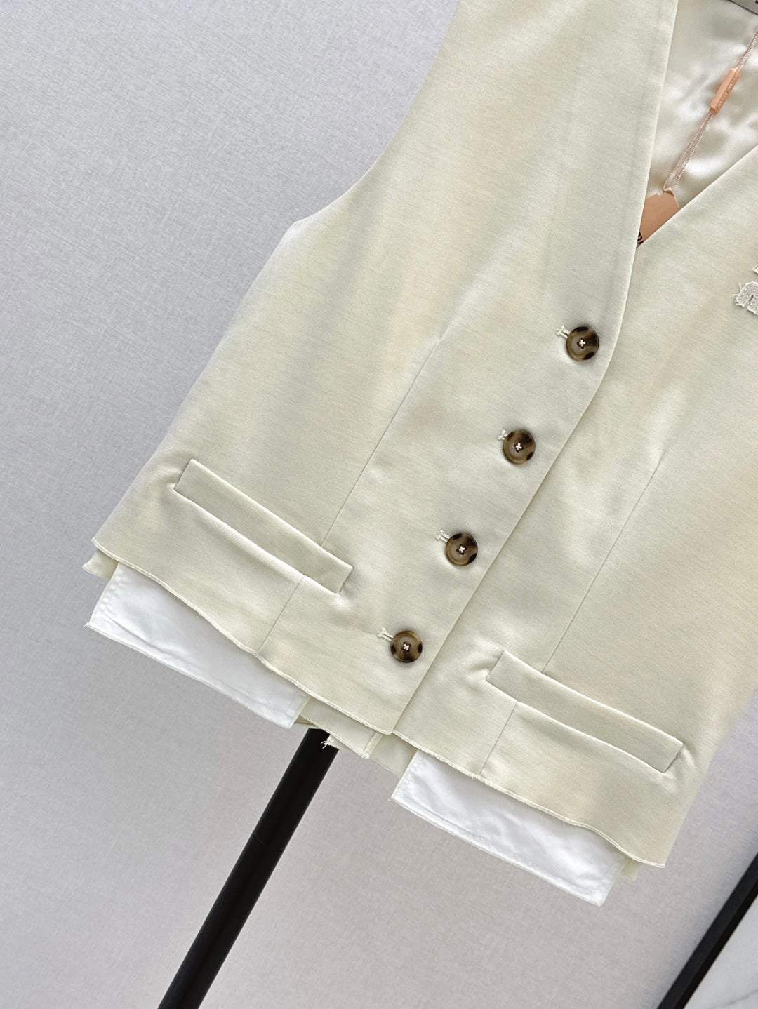 M*u 25ss color-blocked vest