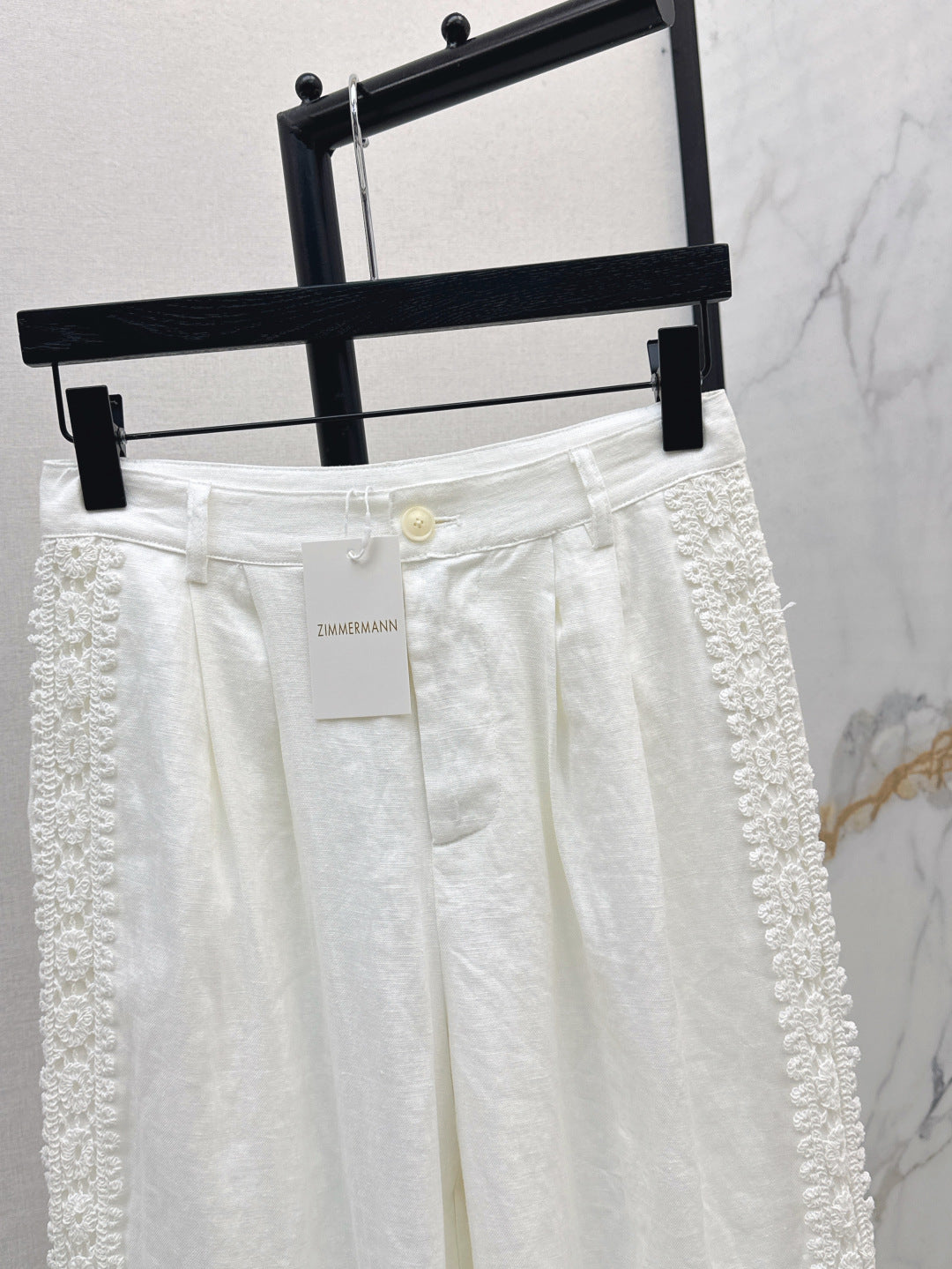 Zim* 25ss embroidered linen pants