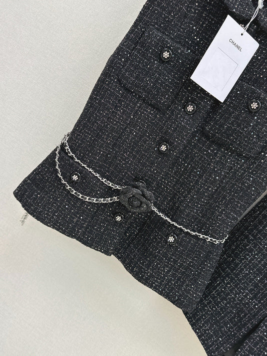 C*nel 25ss glitter tweed suit
