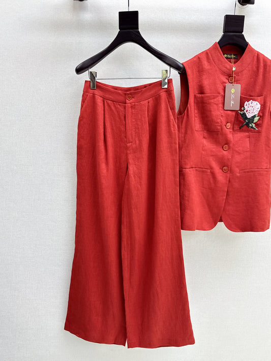 Lor*P 25ss linen vest set