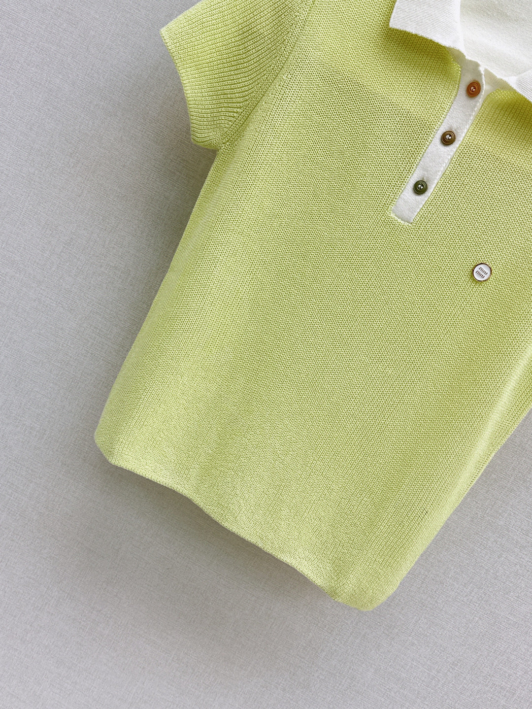 M*u 25ss knitted polo shirt