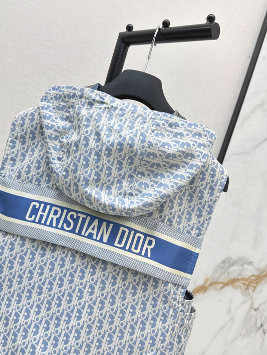 D*r 25ss oblique jacquard hooded vest