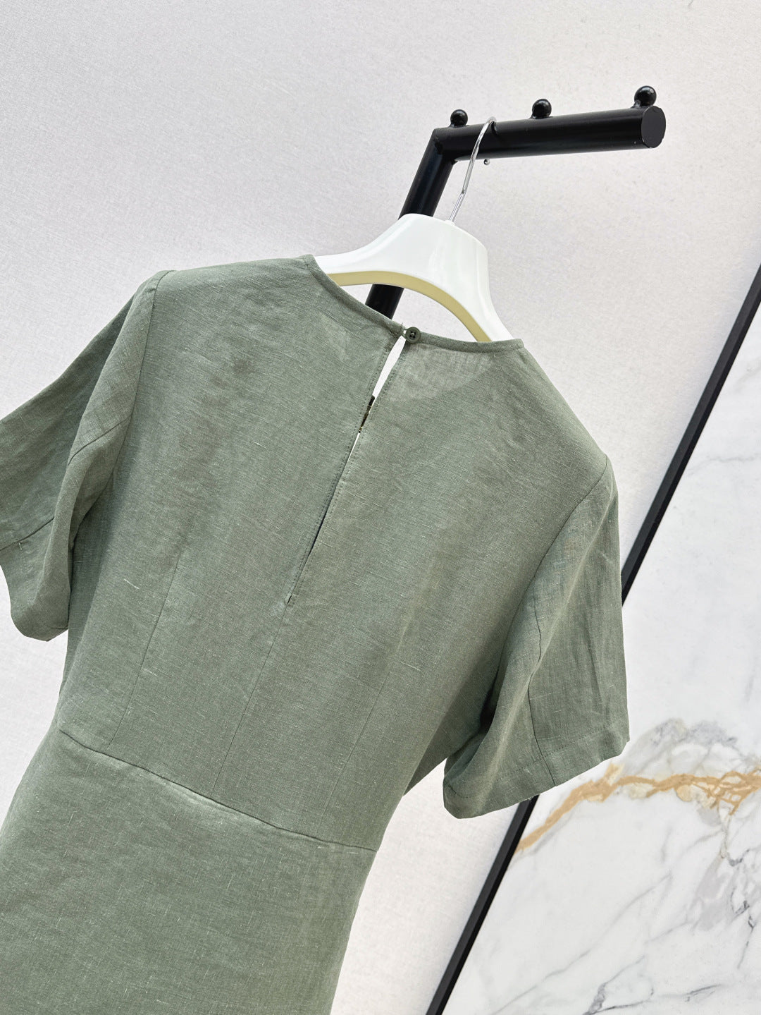 Loe* 25ss tied linen dress