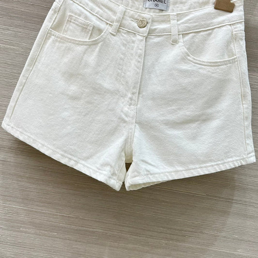 C*nel 25ss sequins pocket demin shorts