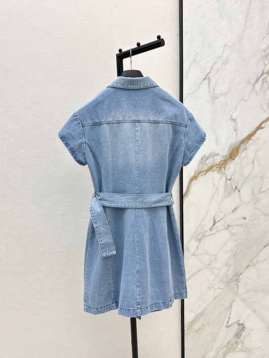 D*r 25ss belted denim shirt dress