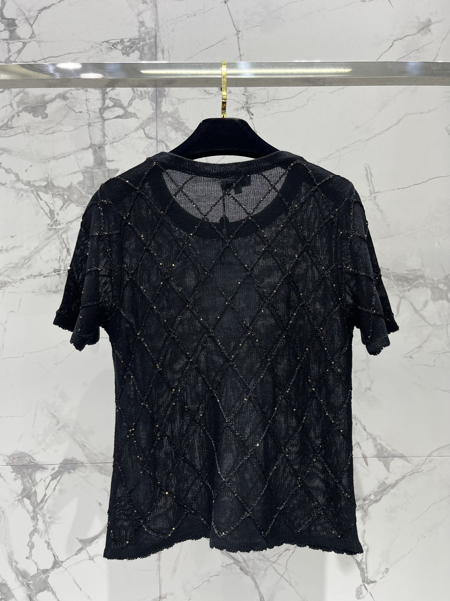 C*nel 25ss chain neck knit t-shirt