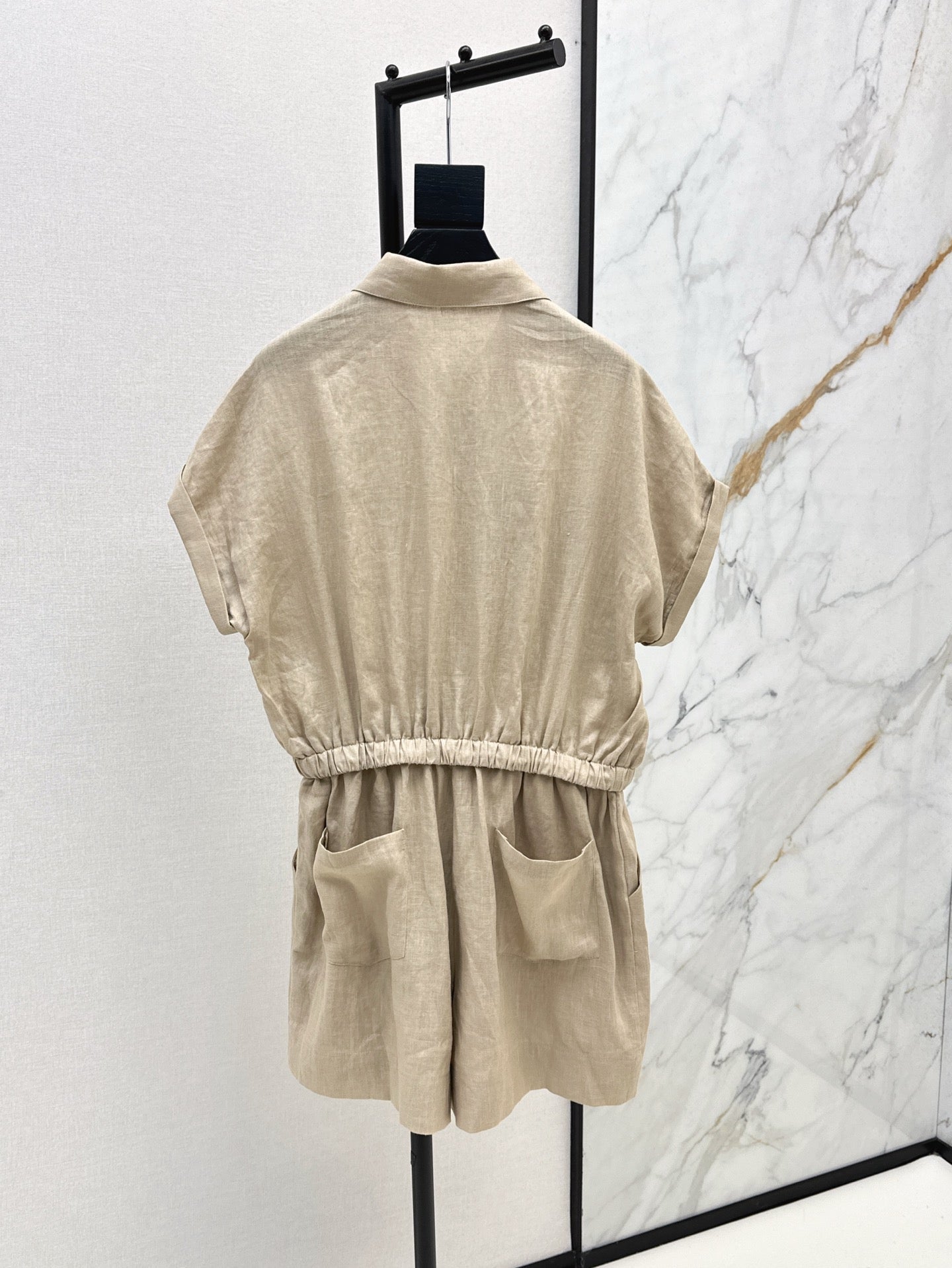 Bott*V 25ss linen cargo jumpsuit