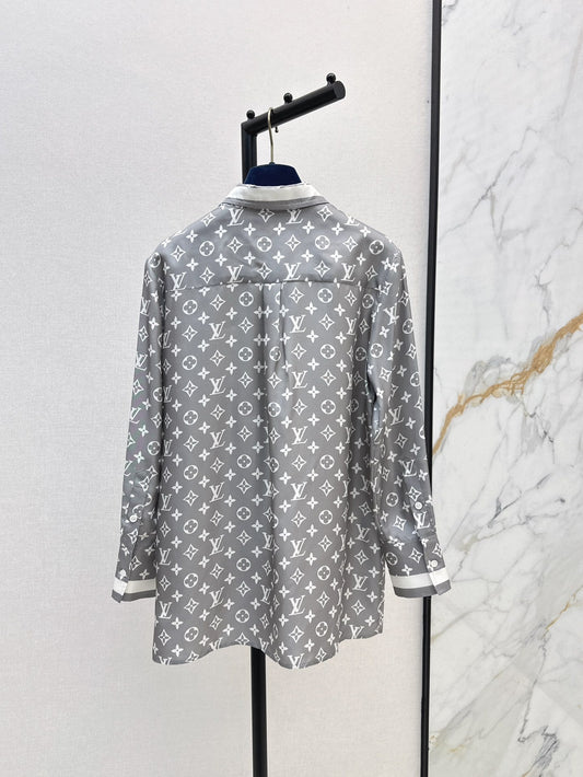 Loui* 25ss monogram silk shirt