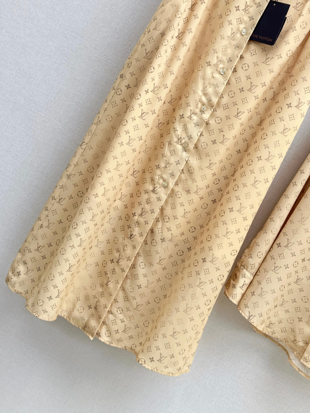 Loui* 25ss washed monogram maxi skirts