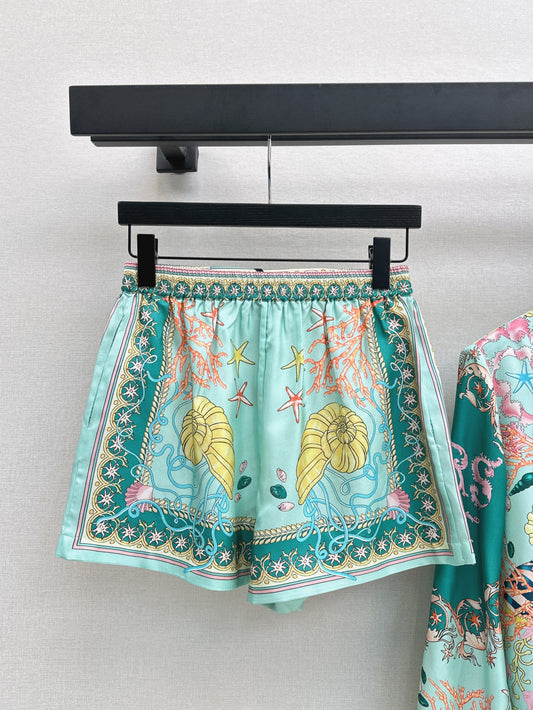 Versa* 25ss barocco silk shorts
