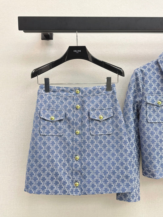 Cel* 25ss denim matching set