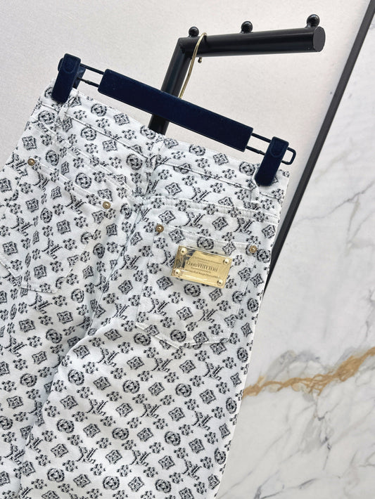 Loui* 25ss monogram fil coupe pants