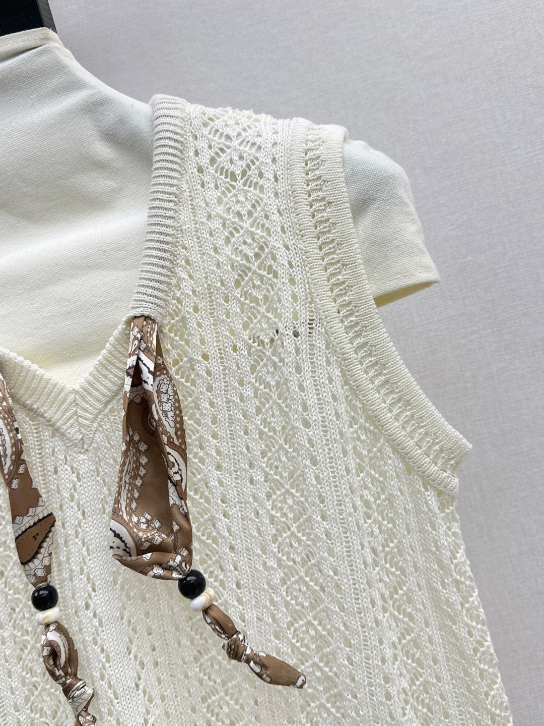 M*u 25ss knit vest with scarf