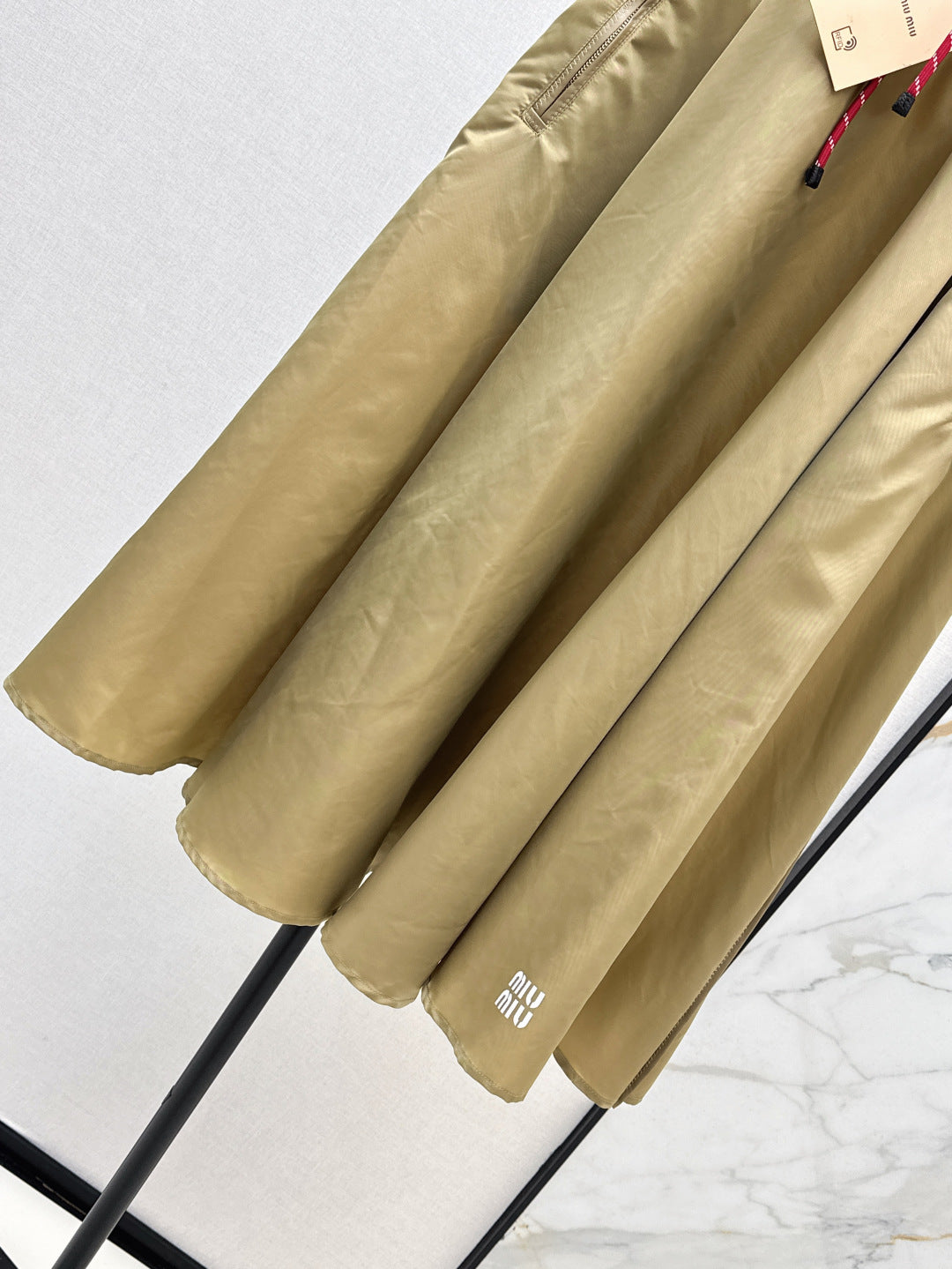 M*u 25ss tech canvas flared skirt