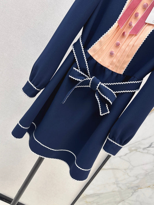 Valen* 25ss mini dress with velvet bow