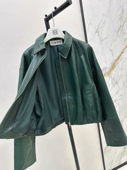 Loe* 25ss draped jacket in nappa lambskin