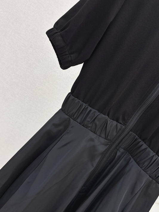 Monc* 25ss turtleneck cotton midi dress