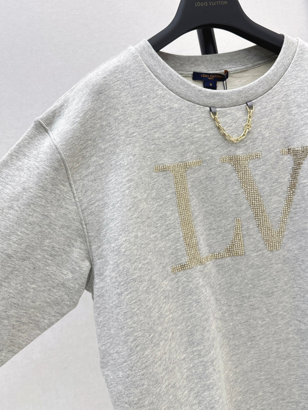 Loui* 25ss rhinestone signature hoodie