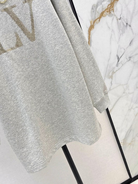 Loui* 25ss rhinestone signature hoodie