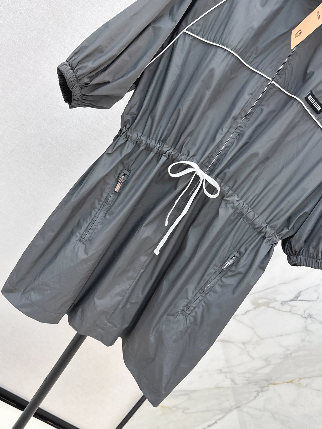 M*u 25ss tech silk mini-dress