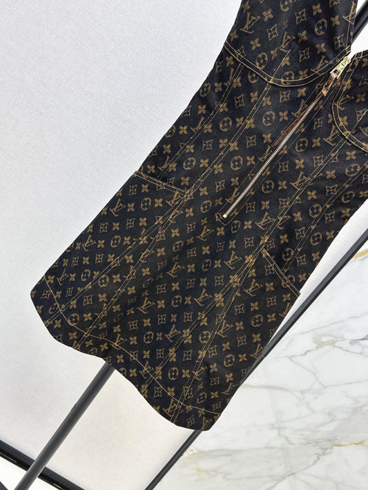 Loui* 25ss monogram denim dress