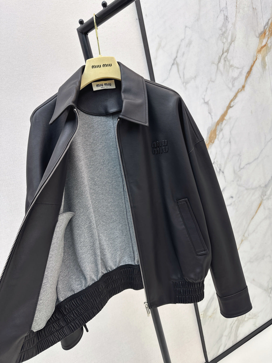 M*u 25ss nappa leather jacket