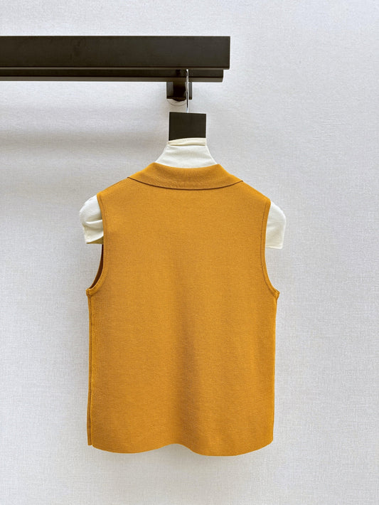 MaxM* 25ss jersey sleeveless polo shirt