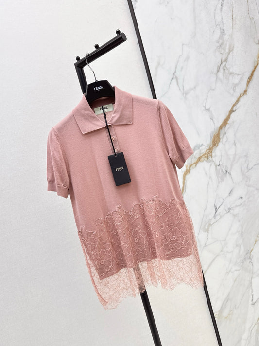 FD* 25fw lace knit shirt