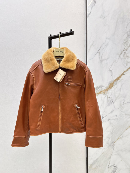 M*u 25fw leather jacket