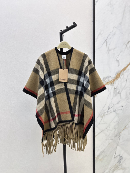 Bur* 25fw Wool shawl cape