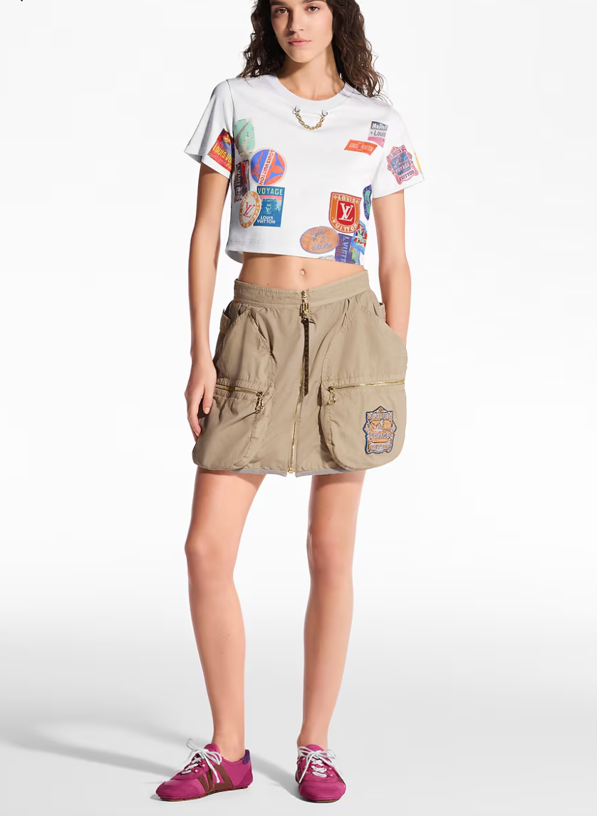 Loui* 25ss Patch print crop top