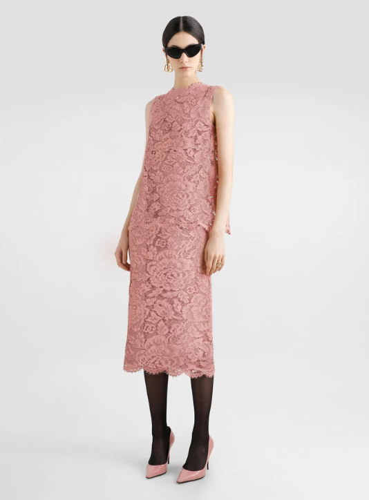 D*Gab 25ss floral lace pencil skirt