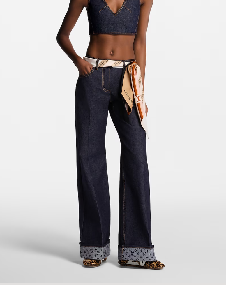 Loui* 25ss cuffed hem flared jeans