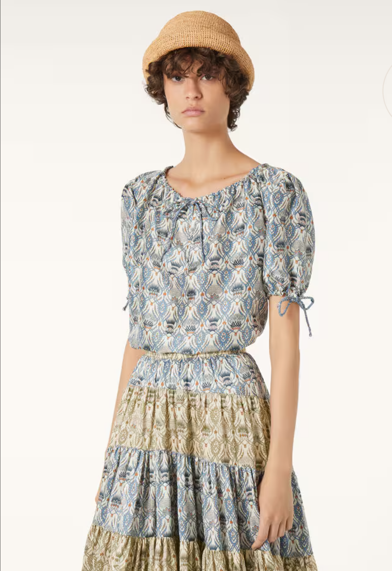 Lor*P 25ss thistle floral top