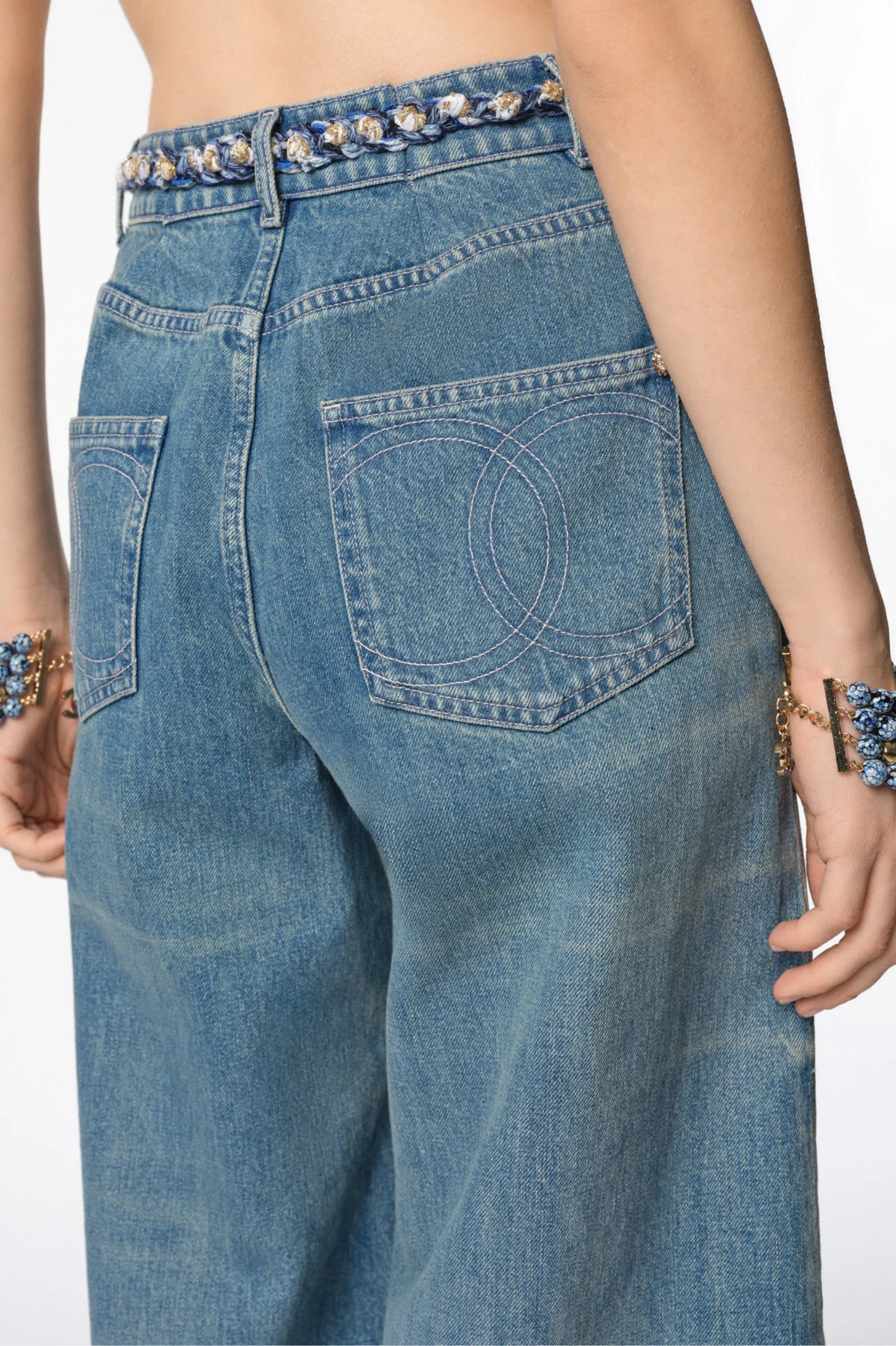 C*nel 25ss braided waistline jeans