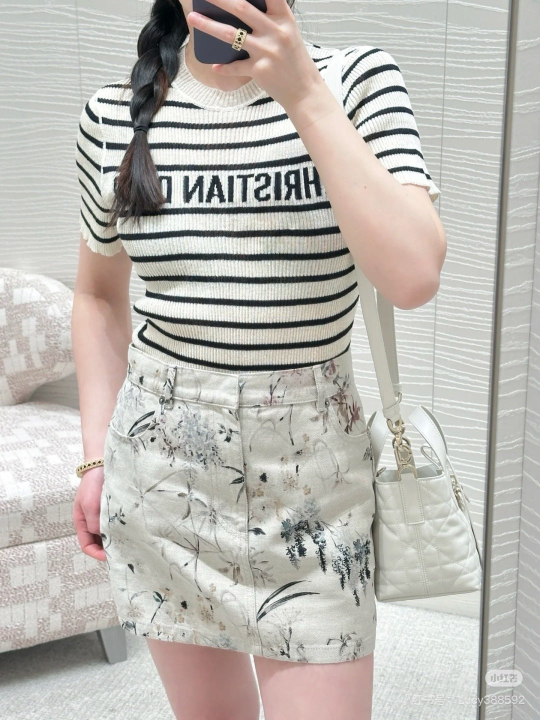 D*r 25ss denim miniskirt