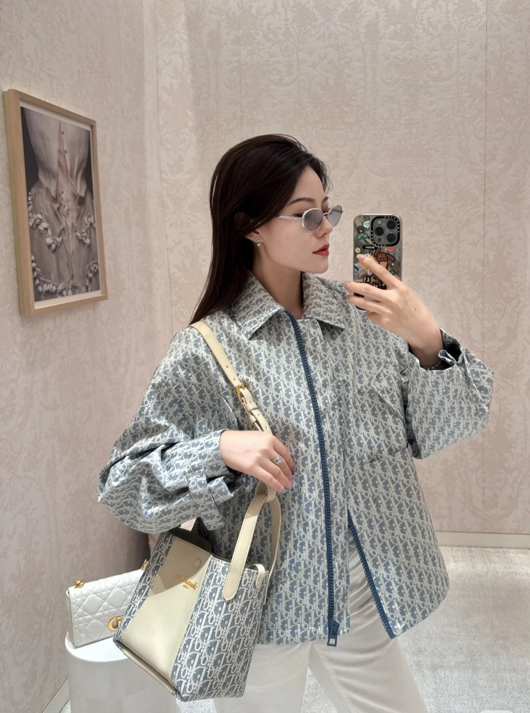 D*r 25ss oblique jacquard jacket